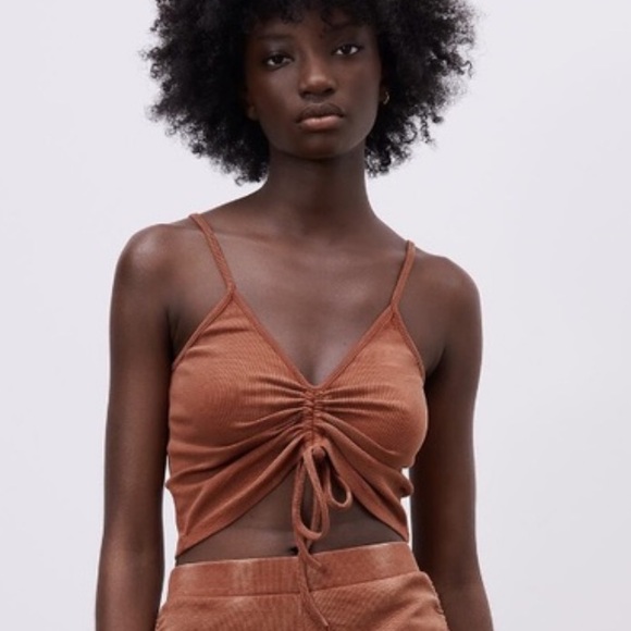 Zara Ruched Crop Top - Picture 1 of 6